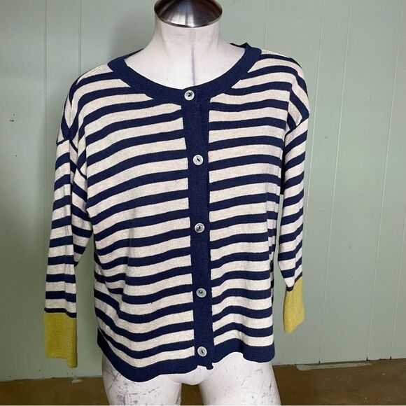 ALEMBIKA Moana Striped Button Down Cardigan Sweater‎ XS - Picture 3 of 10